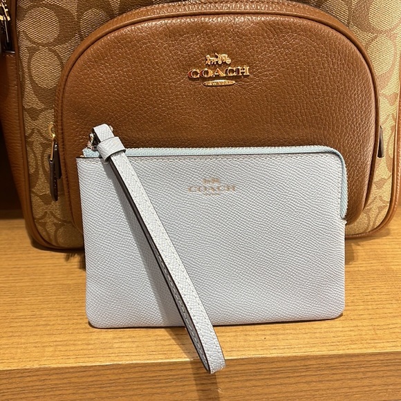 Coach Corner Zip Wristlet
Silver/POWDER BLUE - Picture 12 of 16